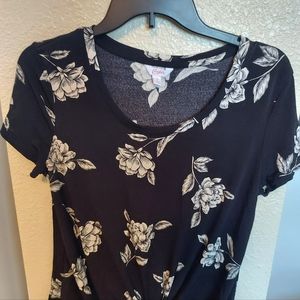 Black and White Floral shirt